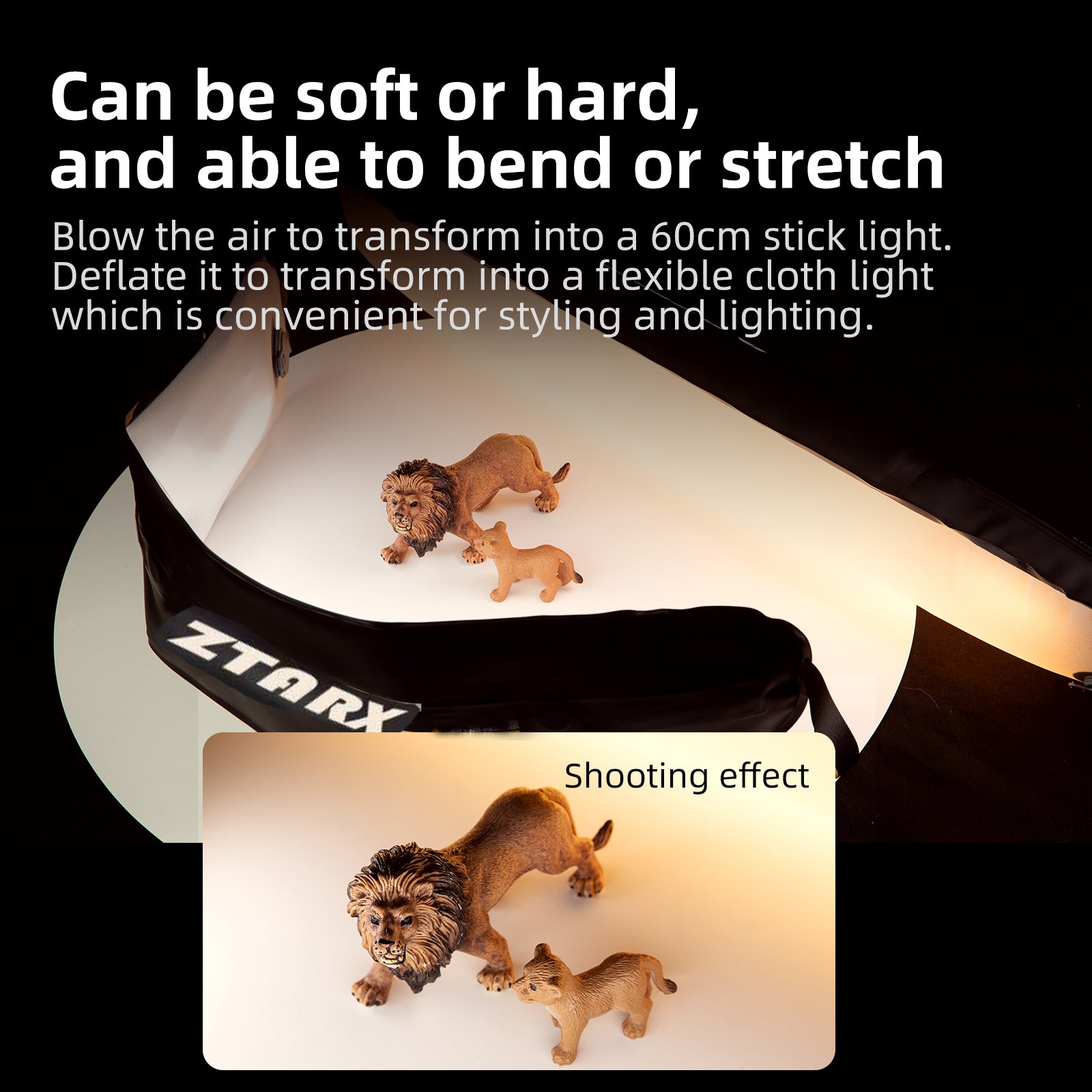 ZTARX Inflatable Studio LED Tube: Tube-GC12 with Dual Color Temperature