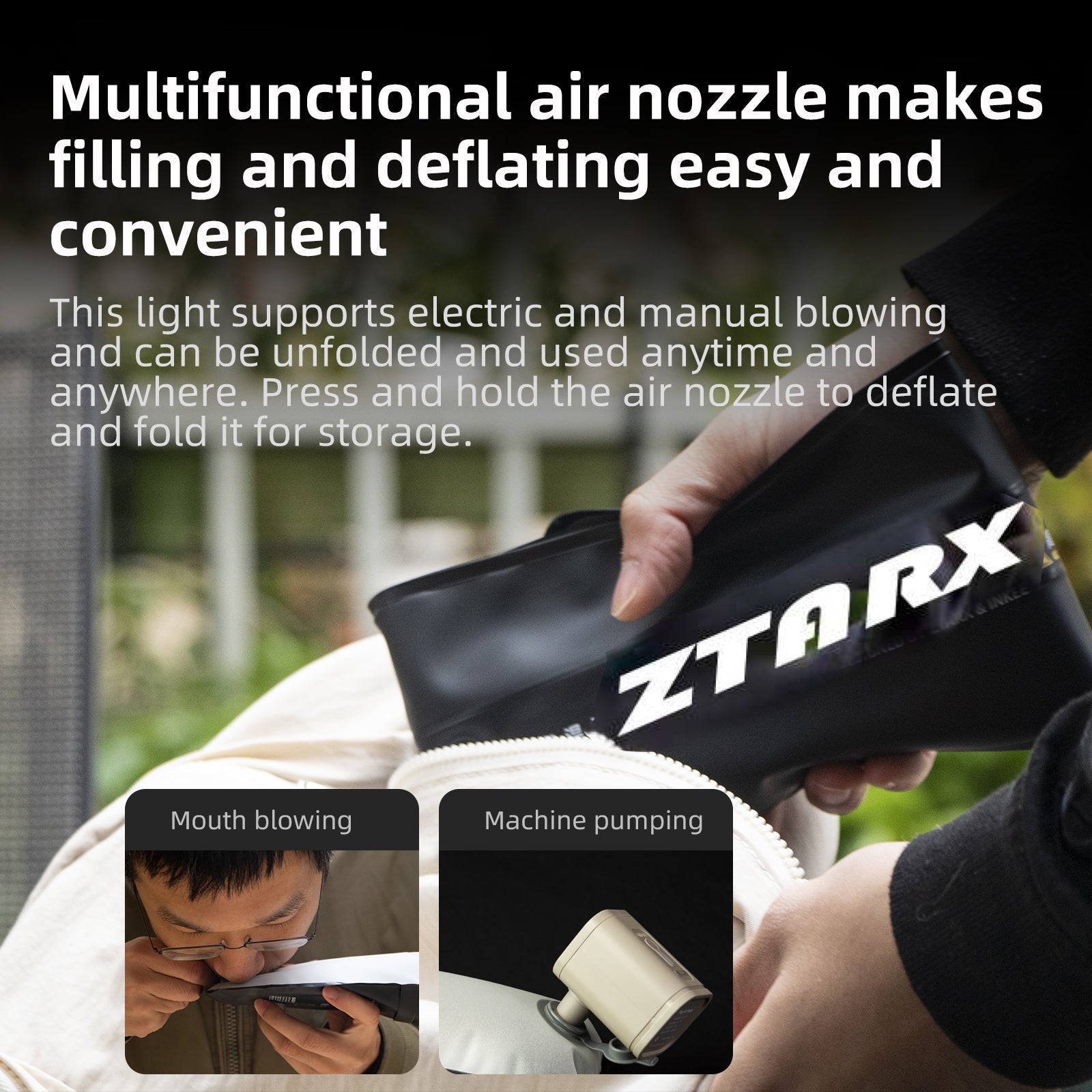 ZTARX Inflatable Studio LED Tube: Tube-GC12 with Dual Color Temperature