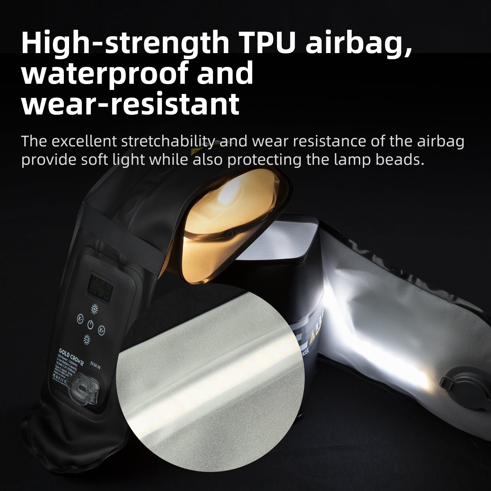 ZTARX Inflatable Studio LED Tube: Tube-GC12 with Dual Color Temperature