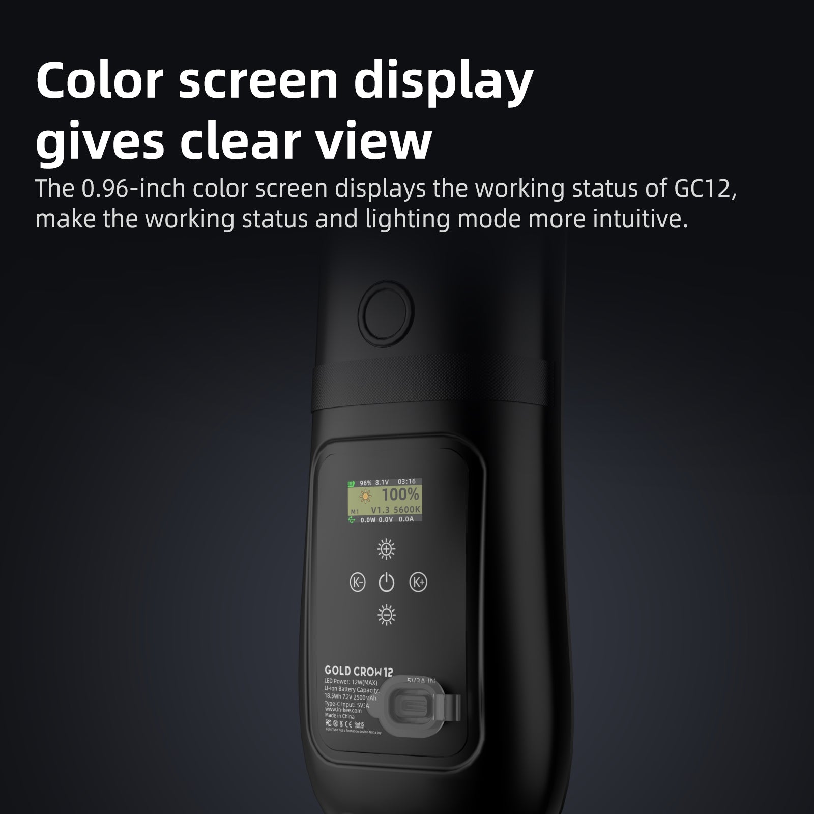 ZTARX Inflatable Studio LED Tube: Tube-GC12 with Dual Color Temperature