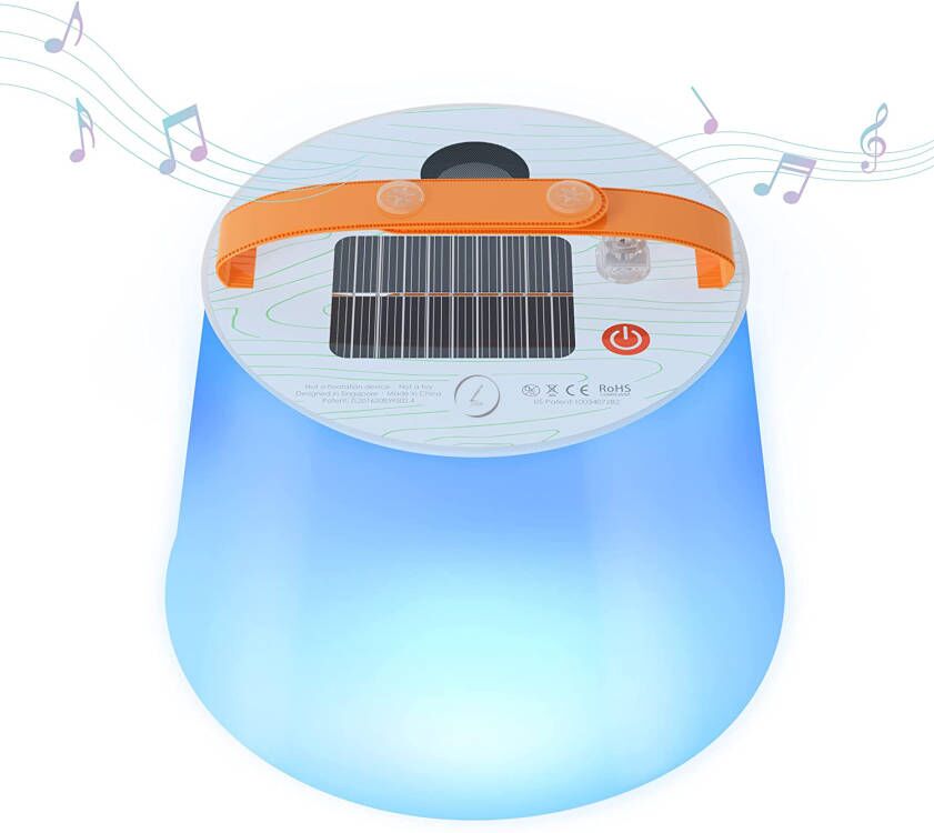 ZTARX V11-ST-R02: Solar&USB Powered Wireless Speaker RGBW LED Lantern