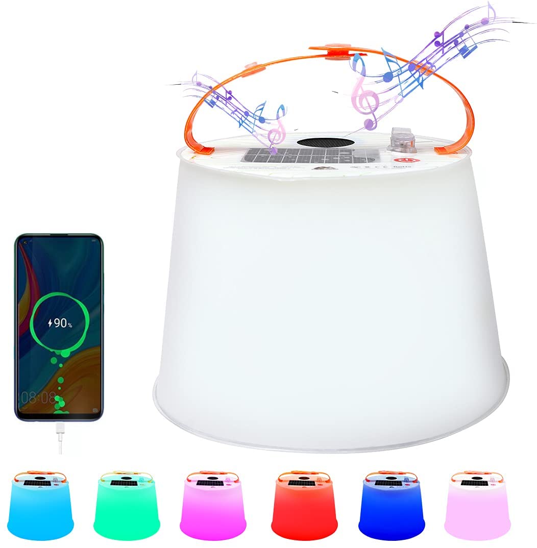 ZTARX V11-ST-R02: Solar&USB Powered Wireless Speaker RGBW LED Lantern