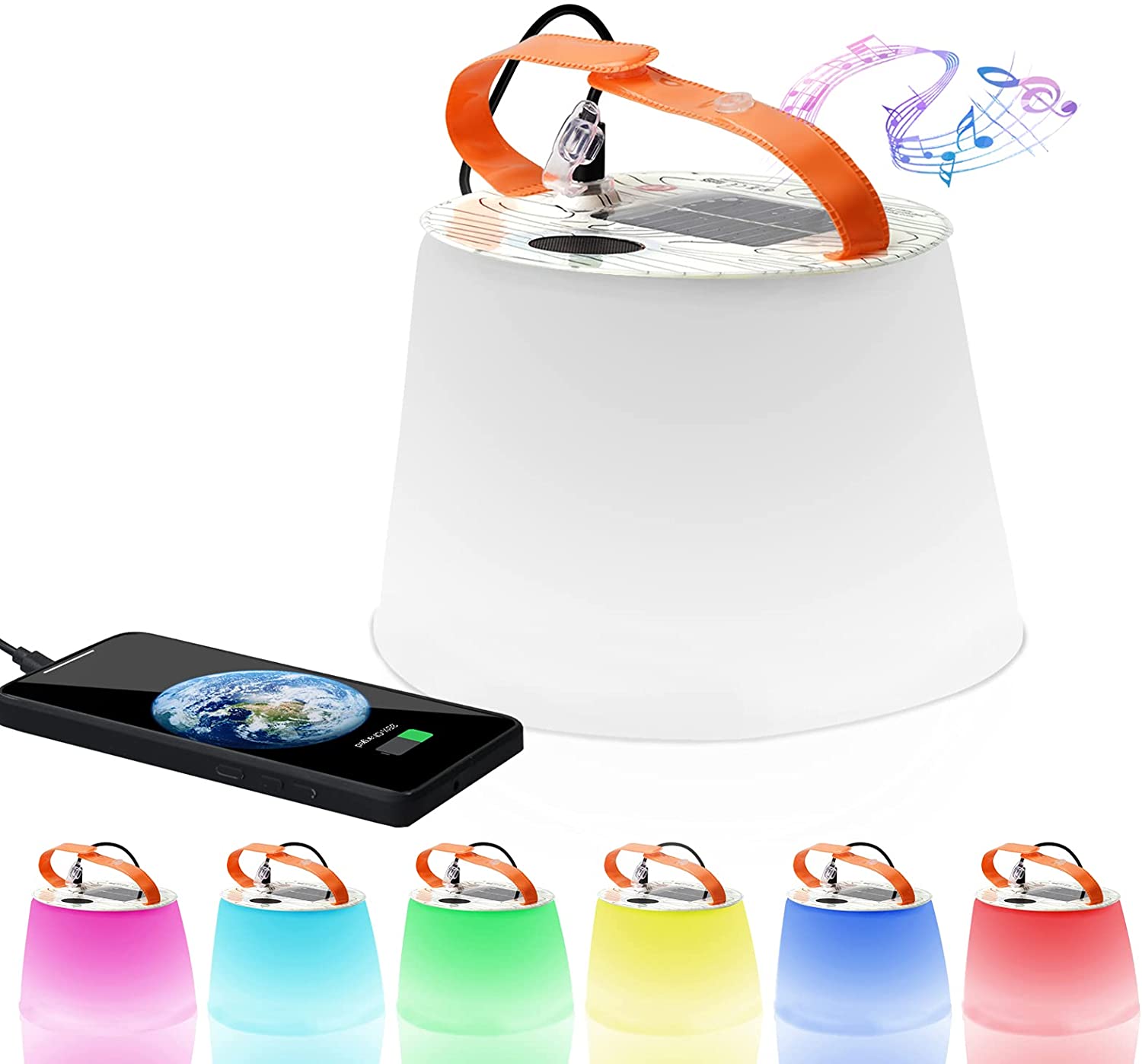 ZTARX V11-ST-R02: Solar&USB Powered Wireless Speaker RGBW LED Lantern
