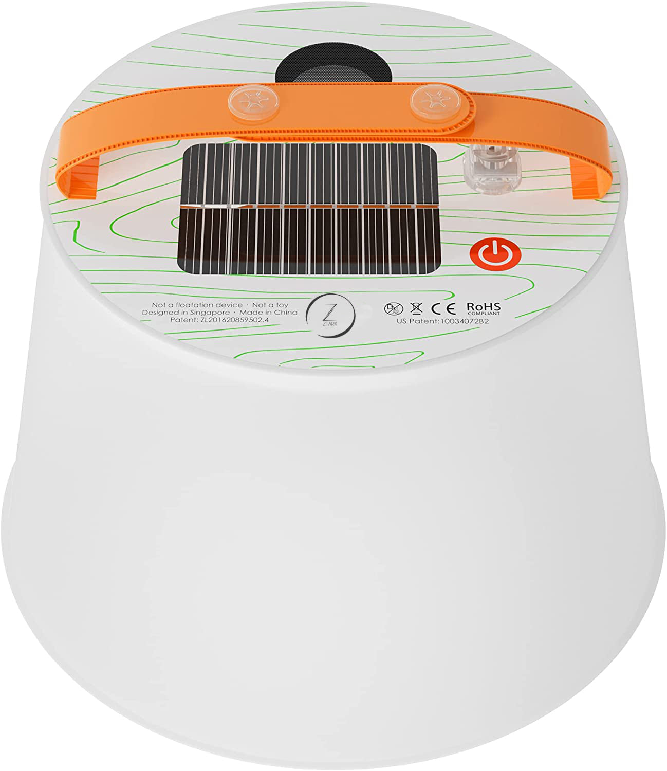 ZTARX V11-ST-R02: Solar&USB Powered Wireless Speaker RGBW LED Lantern