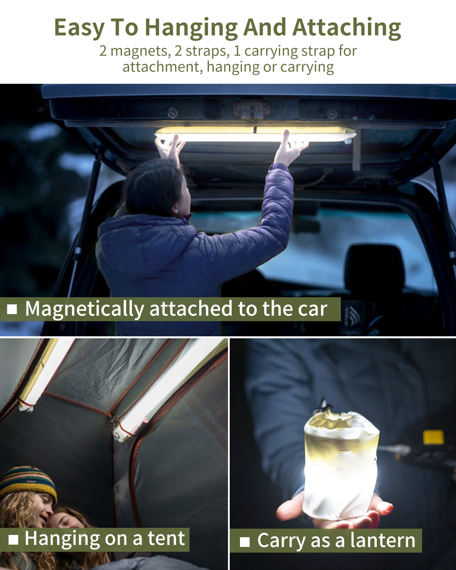 Ztarx Tube-1.0-90: USB Charging Inflatable LED Camping Light with Patented Design