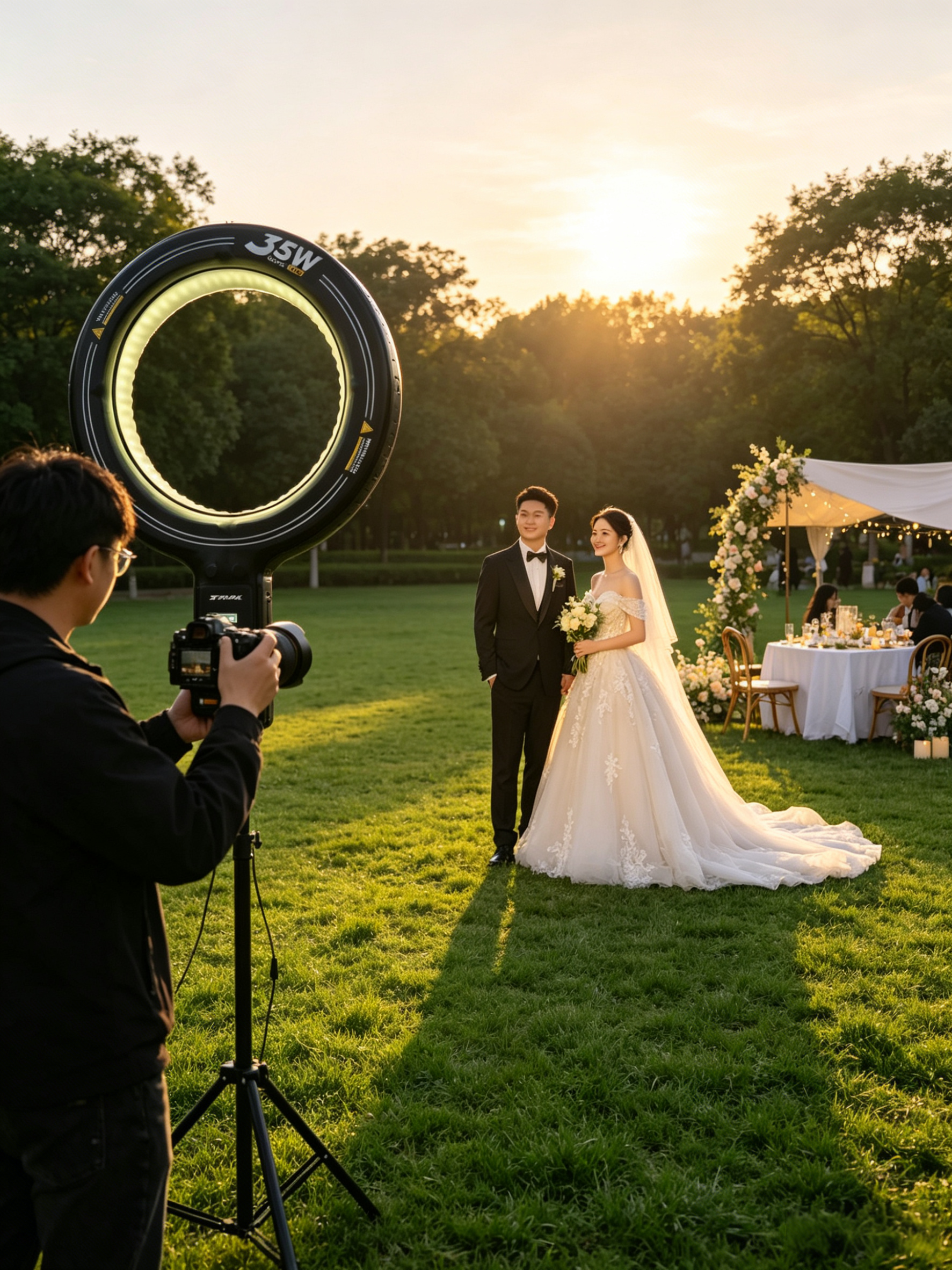 ZTARX Newest Battery Built-in Inflatable Ring Light GC35-R for Photography and Live Streaming