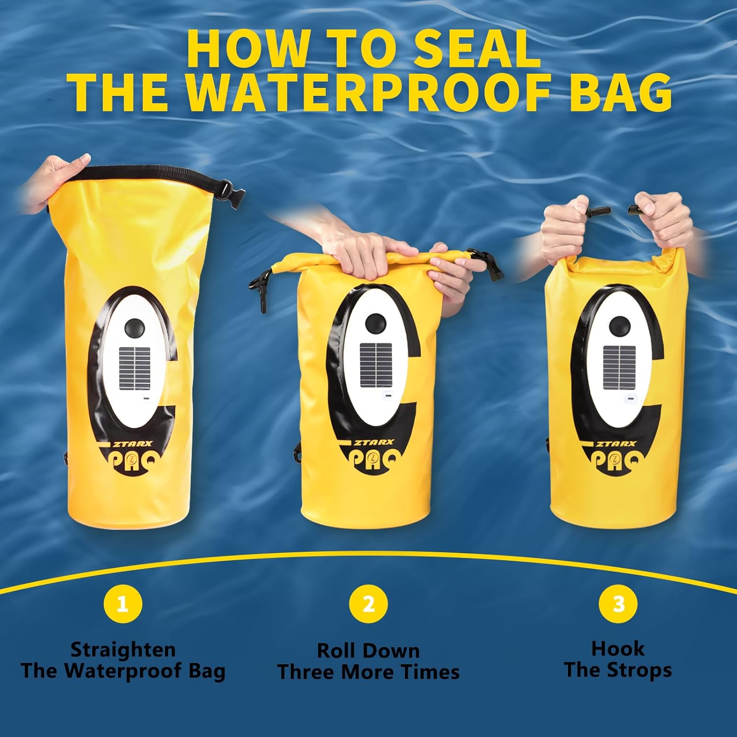 Ztarx S10-CY3-R02 Music Dry Bag Pack Bag (Yellow)