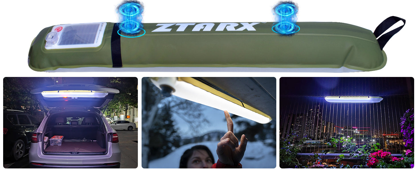 ZTARX S60 Solar & USB Charging Inflatable LED Tube: Versatile Lighting for Outdoor Adventures