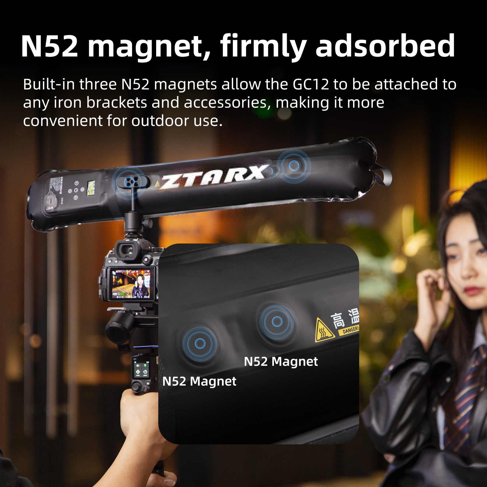 ZTARX Inflatable Studio LED Tube: Tube-GC12 with Dual Color Temperature