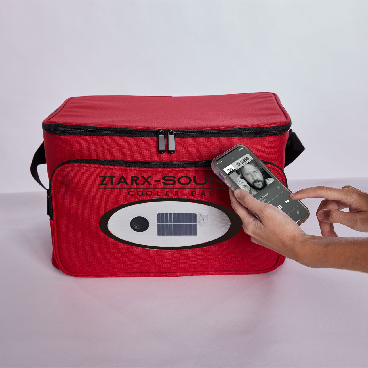 Ztarx S20-PO1-R02 Multifunctional Cooler Bag: Waterproof, Solar&USB Charge, Speaker, and LED Lights