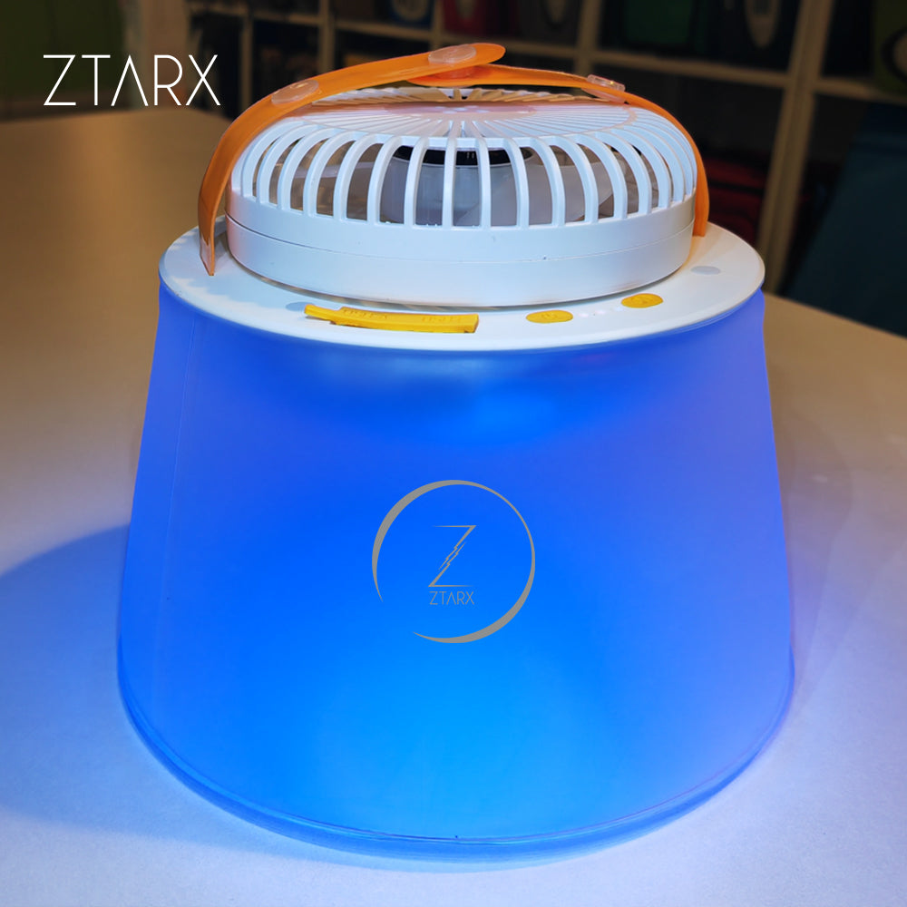 ZTARX USB-Powered Fan and RGBW LED Lantern: V11-FN-2R