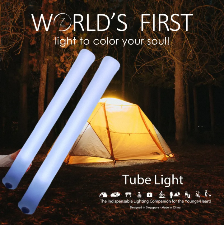 Ztarx Tube-B2.0 Inflatable LED Camping Light: USB Charging, Stepless Dimming, and Waterproof Design