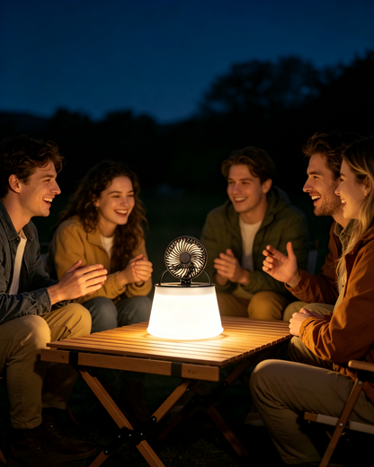 ZTARX Foldable Camping Fan With LED Lantern Portable Camping Gear