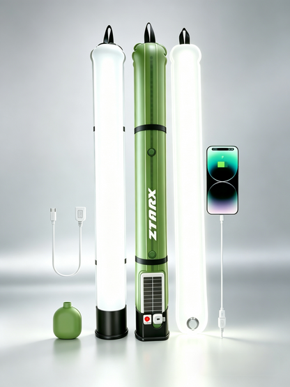 ZTARX Solar & USB Charging Inflatable LED Tube: Versatile Lighting for Outdoor Adventures
