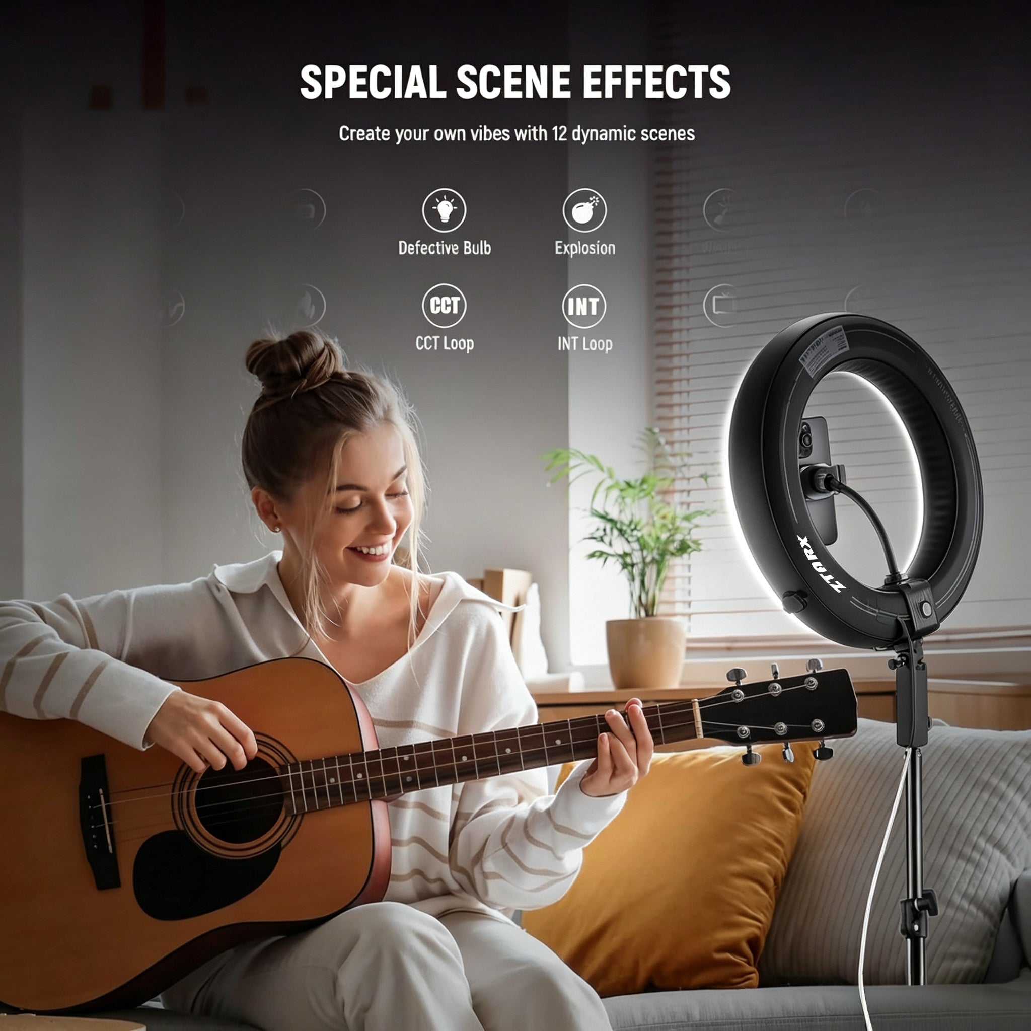 ZTARX Inflatable Dual Color Ring Light GC35R for Photography and Live Streaming