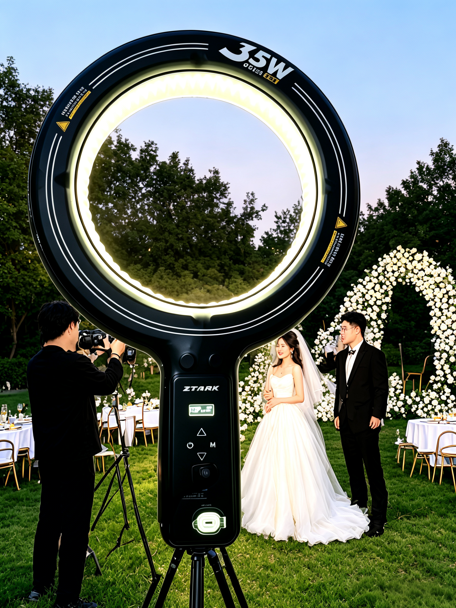 ZTARX Newest Battery Built-in Inflatable Ring Light GC35-R for Photography and Live Streaming