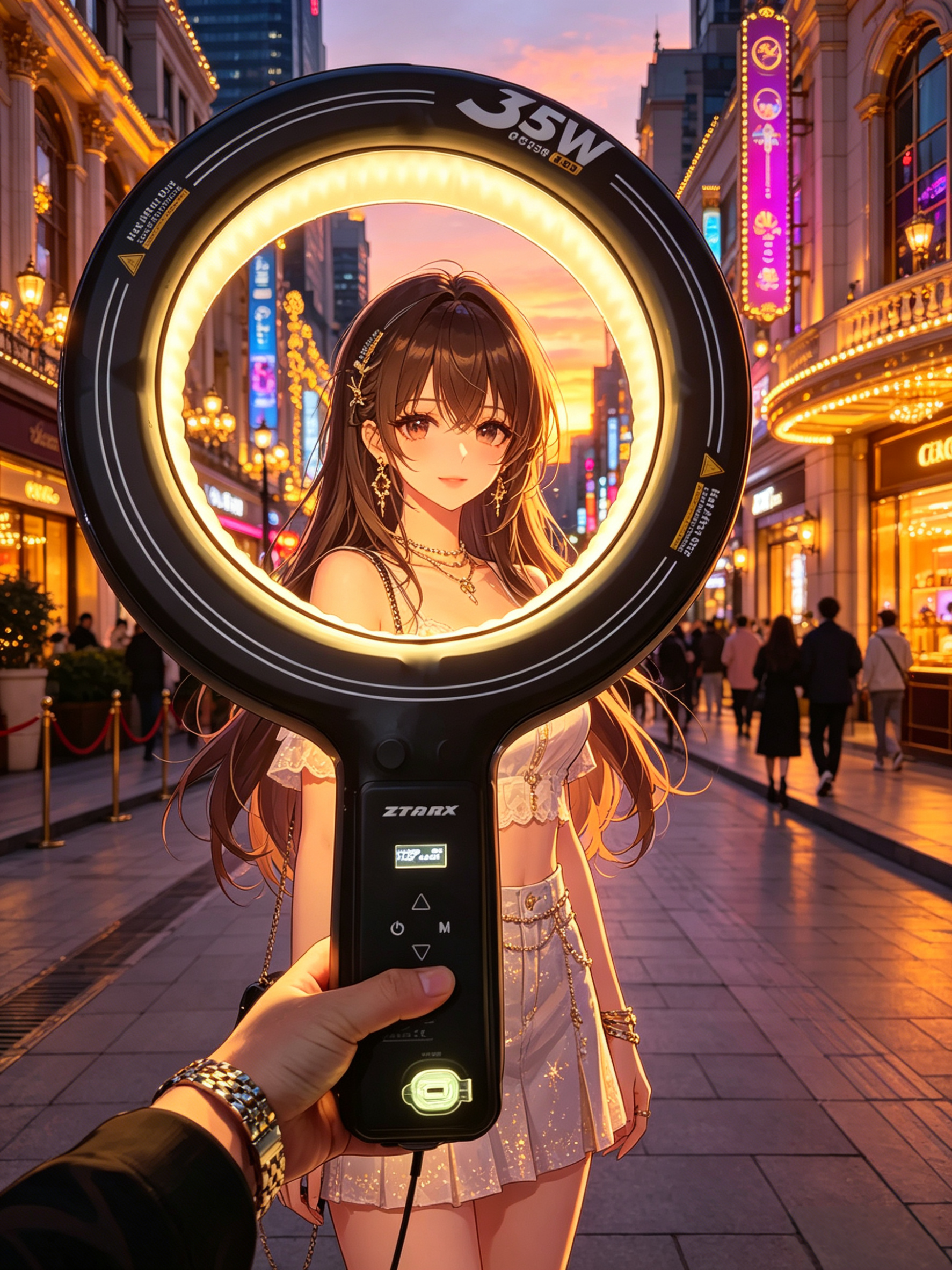 ZTARX Newest Battery Built-in Inflatable Ring Light GC35-R for Photography and Live Streaming