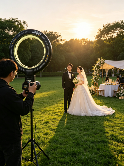 ZTARX Newest Battery Built-in Inflatable Ring Light GC35-R for Photography and Live Streaming