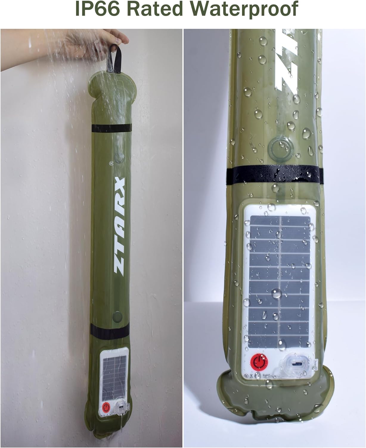 ZTARX Solar & USB Charging Inflatable LED Tube: Versatile Lighting for Outdoor Adventures