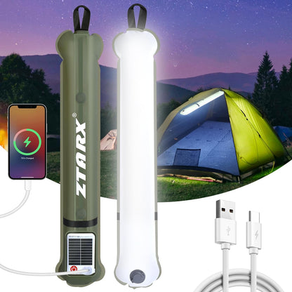 ZTARX S60 Solar & USB Charging Inflatable LED Tube: Versatile Lighting for Outdoor Adventures