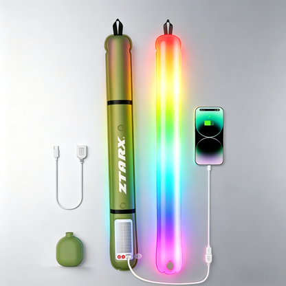 Ztarx A86 Rainbow LED Tube with Solar & USB Charging Built-in