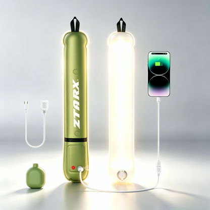 Ztarx USB Charging Built-in Battery Inflatable LED Camping Light Stepless Dimming Waterproof Design